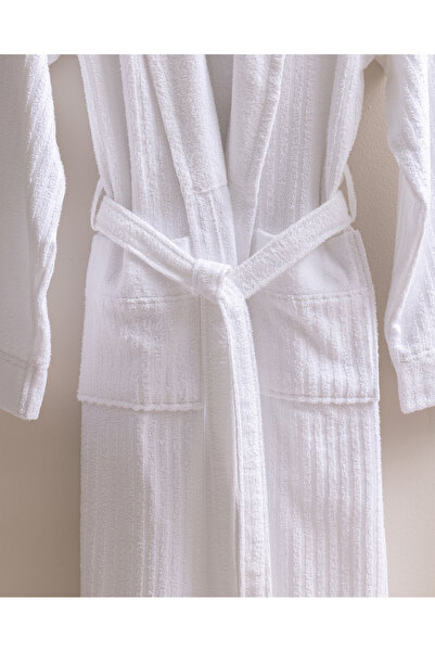 Madame Coco Ανδρικό μπουρνούζι Deep Shalwar 100% βαμβάκι - Λευκό