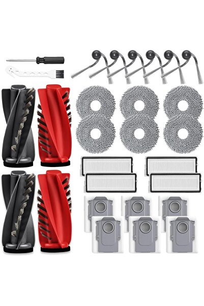 Other عبوة من 28 ملحقًا بديلًا لمكنسة روبوت Roborock Qrevo Curv/Edge