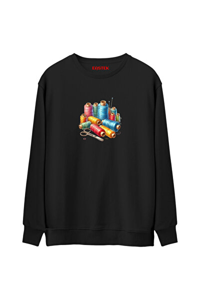 Açık Garaj Dikiş Kutusu Premium Μαύρο Φούτερ με λαιμόκοψη, Ανδρικό, Γυναικείο, Unisex Φούτερ