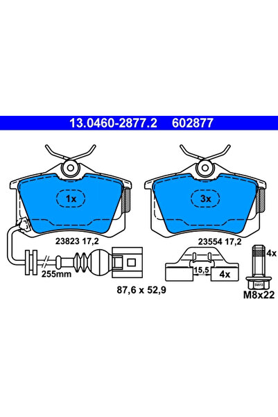 Ate Set Placute Frana Frana Disc Seat Cordoba/Ibiza 3 Vw Lupo 1/Polo 4