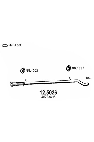ASSO Racord Evacuare Centru Fiat Punto