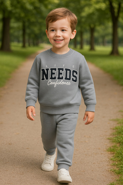 tuma collectıon Момчешки зимен спортен екип, долнище от памук с три нишки, еж...