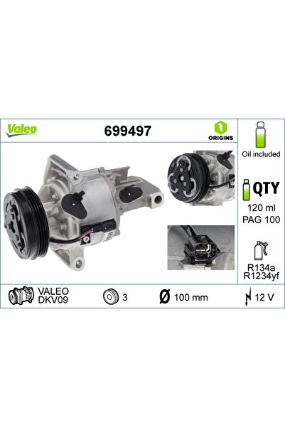 VALEO Compresor Climatizare Dacia Logan 2/Logan Mcv 2/Sandero 2 Nissan Micra 5