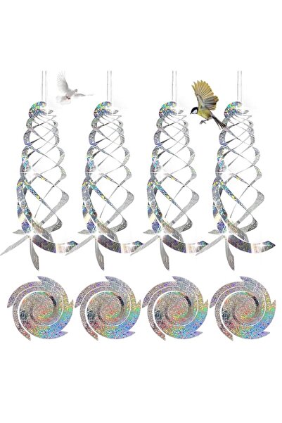 Generic Homarket Bird Repellent Spiral Reflectors, 4 Pcs Hanging Reflective B...