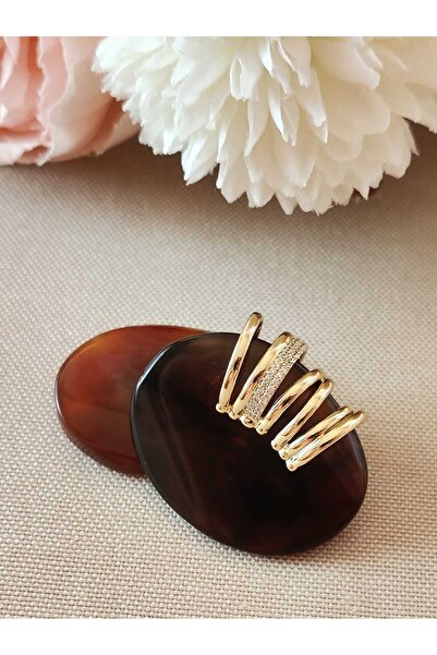 XUPING JEWELRY Vip Zirkon Taşlı Çelik Kıkırdak Çoklu Görünümlü Tekli