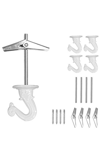Generic 4-Piece Hanging Plant Holder Set with Ceiling Hook, Versatile Wall Ho...