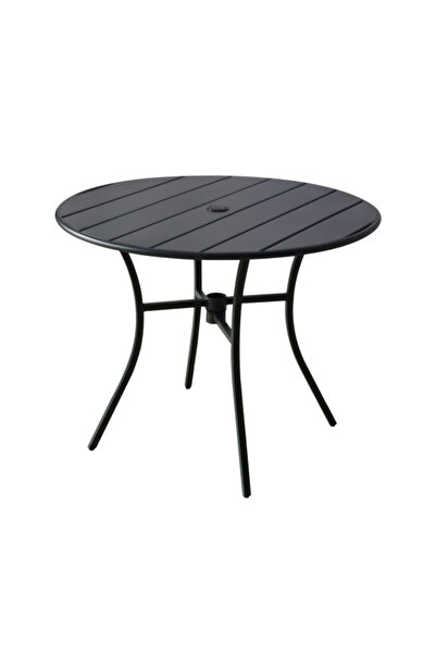 Living Accents Sturdy High Quality Durable Spacious Round Steel Slat Table