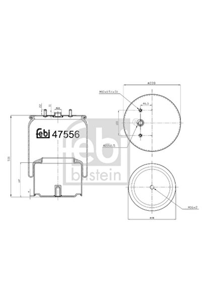 FEBI BILSTEIN Въздушни окачващи маншони Daf Cf/Xf 2/Xg