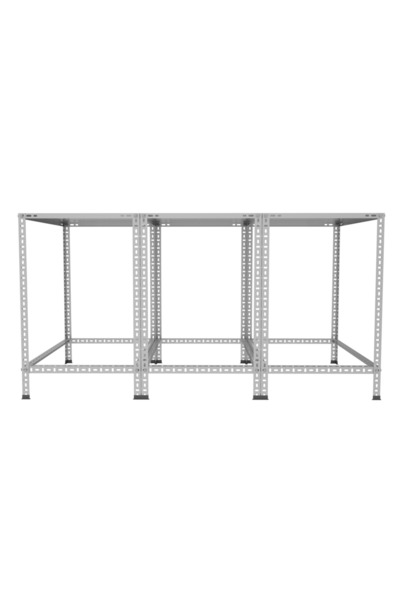 RafBurada PAKETLEME MASASI - ATÖLYE, DEPO, HOBİ ÇALIŞMA MASASI Galvaniz-118x93 cm-75 cm-1.00 mm