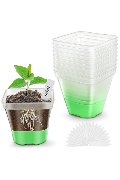 Generic Clear Nursery Pots for Plants, 12 Packs 3.1" Reinforced Clear Nursery...