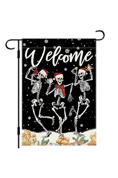 Generic Silk Route Double Side Christmas Funny Skull Garden Flag Garden Flag,...
