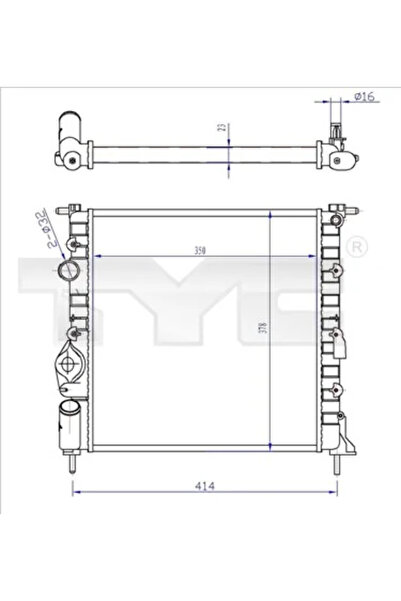 TYC Radiator Racire Motor Renault Clio 2