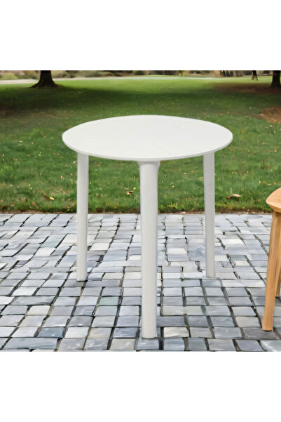 Living Accents Zad UV Resistant Sturdy Polypropylene Round Table