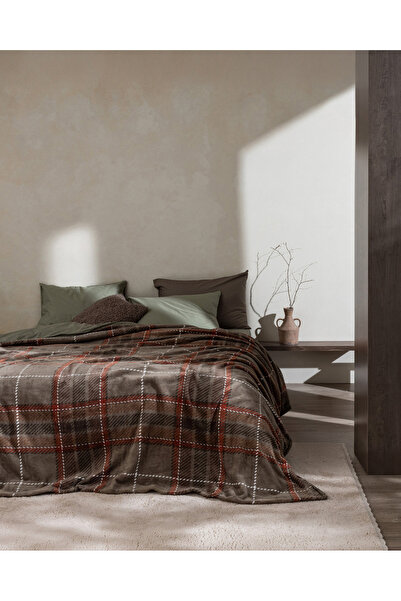 Madame Coco Antonin Tek Kişilik Welsoft Baskılı Battaniye - Yeşil