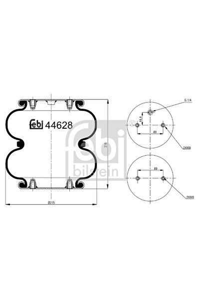 FEBI BILSTEIN Burduf, Suspensie Pneumatica Mercedes-benz Actros Mp4 / Mp5 201...