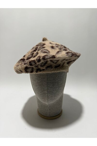 shop Leopard Feather Felt Painter Hat Beret