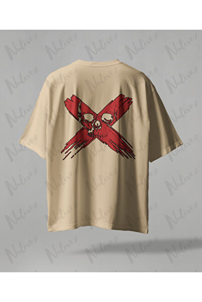 Nulivez Skull Back Printed High Quality Compact Unisex Oversized T-Shirt