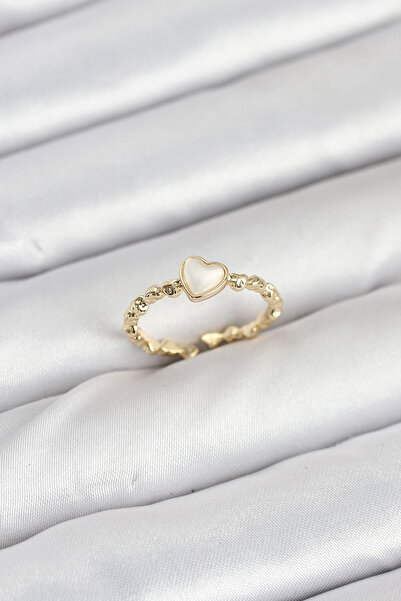 Skygo Brass Gold Color Heart Model Women's Ring - Tj-Byk3874