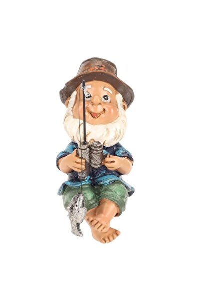 Generic Fishing Gnome Sitter Funny UV Resistants Resin Decorative Outdoor Gar...