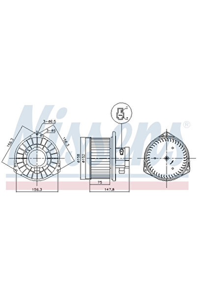 Nissens Ventilator Habitaclu Mitsubishi L200 / Triton/Pajero Sport 2