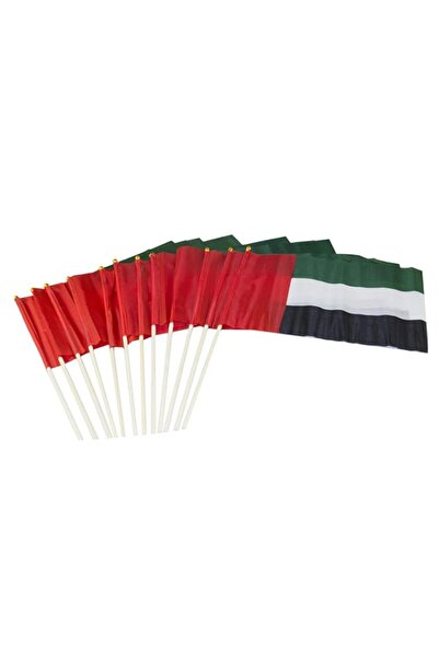 Generic Rosy.Moment 12 pieces UAE Flag Hand Waving Desk Flags Double Sided Ca...