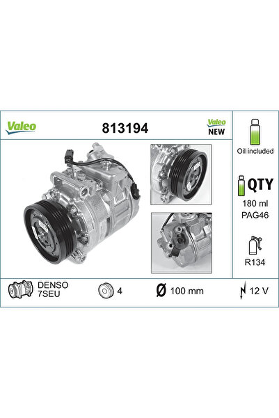 VALEO Compresor, Climatizare 813194 Bmw 5/5 Touring/7 Bmw (Brilliance) 5 Series