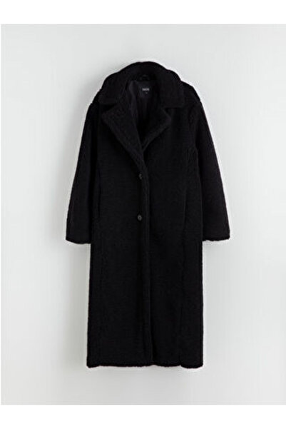 LC Waikiki XSIDEEkru Ceket Yaka Kadın Pelüş Kaban