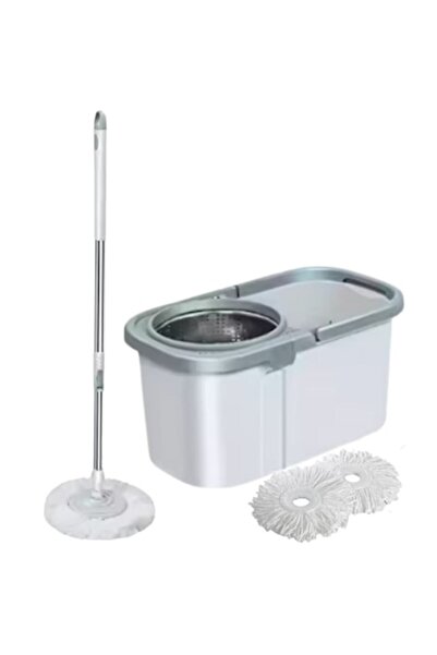 OEM Rotating Mop Set with 2 Microfiber Pads, Double-Action Bucket, Adjustable Height