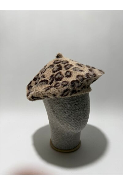 shop Leopard Feather Felt Painter Hat Beret