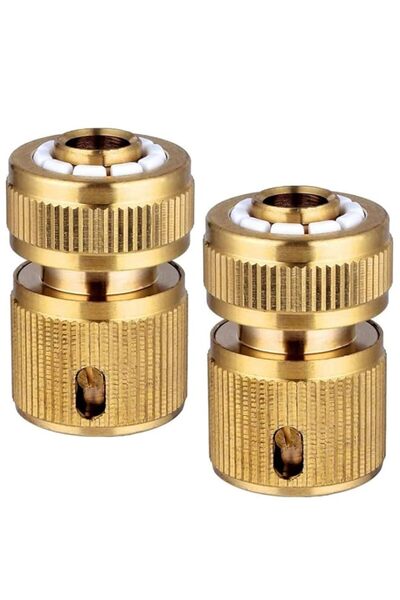 Generic 2Pcs Brass Quick Connect Hose Fittings, 1/2 Inch Heavy Duty Hose End ...