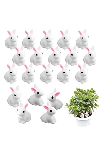 Generic HASTHIP® 20 Pack Cute Bunny Rabbit Miniature Figurines, Bunny Toppers...