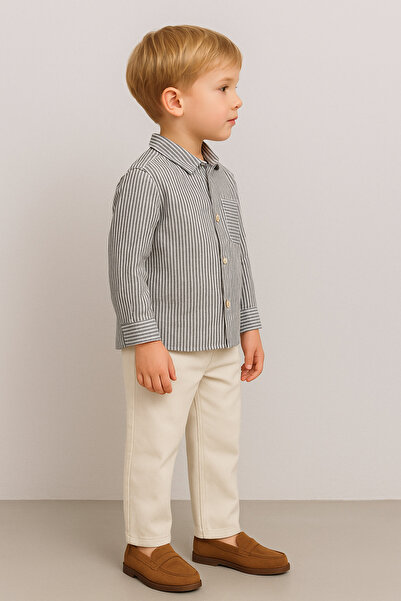Motebarn Wear Boy's Striped Shirt