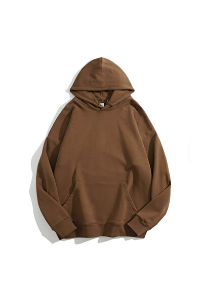 LG LAGULER VESTITI Небрежен шик Удобен широк унисекс дизайн Оверсайз памучна блуза с 3-нишко ребриста материя