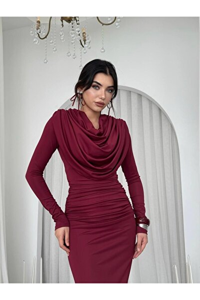 Julidress فستان ديجاجي ياكا منسدل الفاخر
