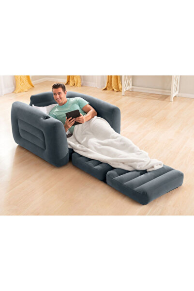 Intex Lightweight Inflatable Back and Arm Rest Super Cozy Pull-Out Chair