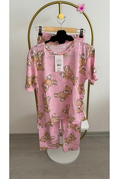 cavlak GAMZELİRENKLERİM AYICIKLI KISA KOLLU PİJAMA TAKIMI( DAR KALIPTIR 1 BEDEN BÜYÜK TERCİH EDİLEBİLİR)