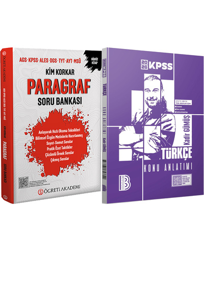 Benim Hocam Yayınları 2026 Kim Korkar Paragraf Soru Bankası AGS KPSS ALES DGS...