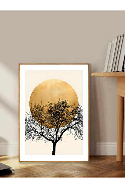 Tuba Decor Tablo dintr-o singură bucată cu rame din lemn pentru sufragerie, s...