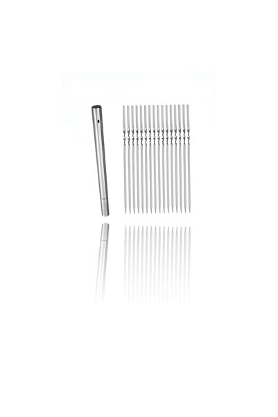 Generic Reversible Flat BBQ Skewers - Stainless Steel with Tubing - Reusable ...
