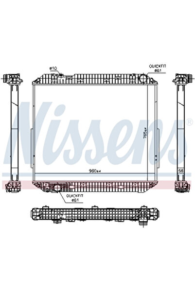 Nissens Radiator Racire Motor Mercedes-Benz Actros MP4 / MP5/Antos/Arocs