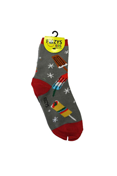 Foozys جوارب بوليستر مطبوع مصاصات الثلج والمثلجات للأطفال، مقاس 6-8 1/2