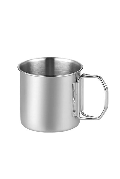 Generic Foldable Camping Stainless Steel Cup, 380ML Outdoor Hiking Cup - Port...