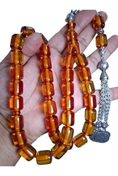 Cekke Tesbih Osmanlı Ateş Kehribar Benzetmesi 13*16 mm Orjinal Büyük XXL Tesbih