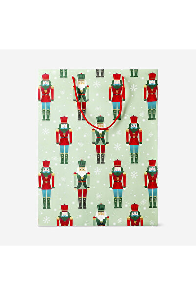 Flying Tiger Copenhagen Fındıkkıran Desenli Yeşil Hediye Çantası