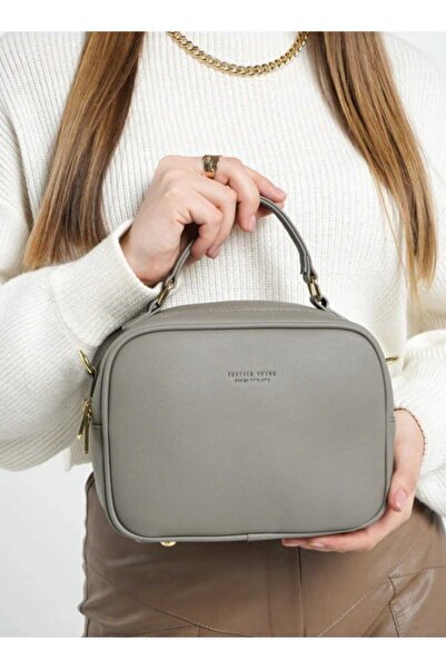 Forever Young Forever Young Women's Crossbody Bag, Elegant Gray, with Handle and Adjustable Strap