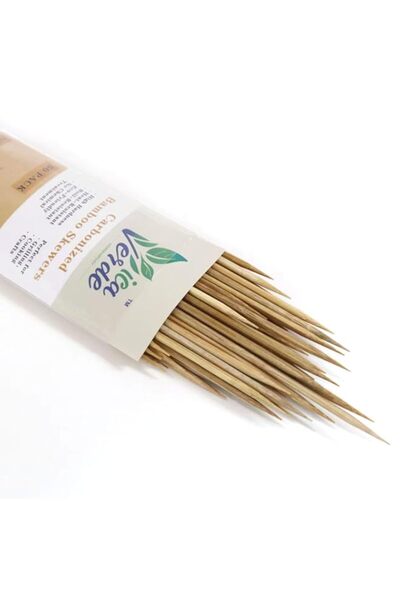 Generic 50 PCS Bamboo Skewers, 12 Inches Natural Carbonized bamboo sticks for...