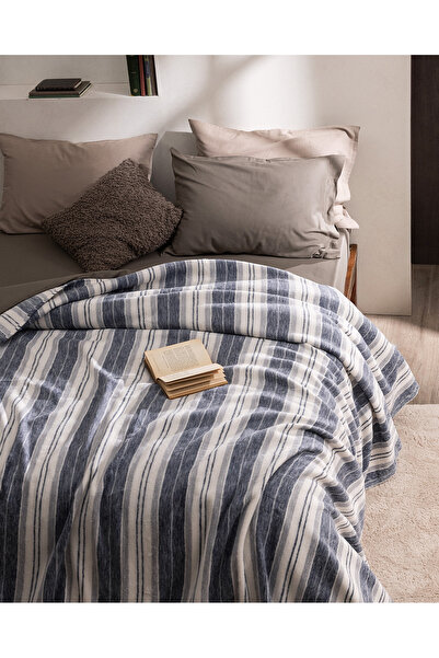Madame Coco Nanny Double Blanket - Grey/Indigo