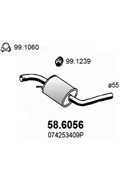 ASSO Toba Esapamet Intermediara Vw California T4 Camper/Transporter T4 Bus/Tr...