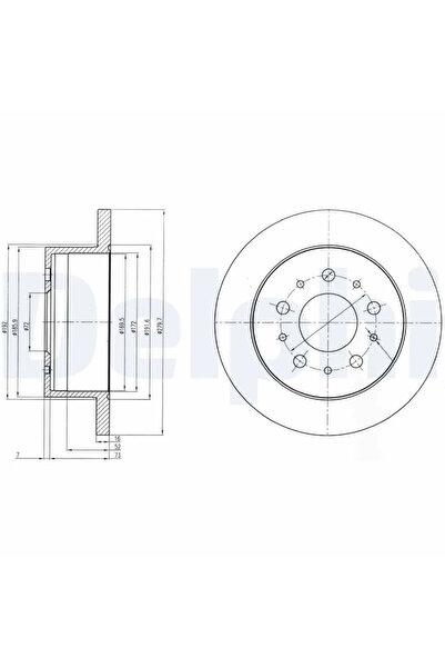DELPHİ Спирачен диск Citroen Jumper 2 Bus/Jumper 2 Caroserie/Jumper 2 Platfor...