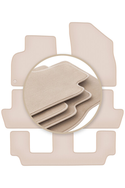 Other Covorașe auto PREMIUM bej pentru: Peugeot 5008 I 7 locuri 2009-2017